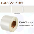 Zonon 500 Pcs Clear Labels Label Protector Clear Stickers Wafer Seals - Image 2