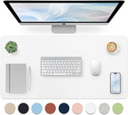 Bloss White Desk Mat, Mouse Pad, Waterproof Leather Desk Pad, Desk Matt by Bloss