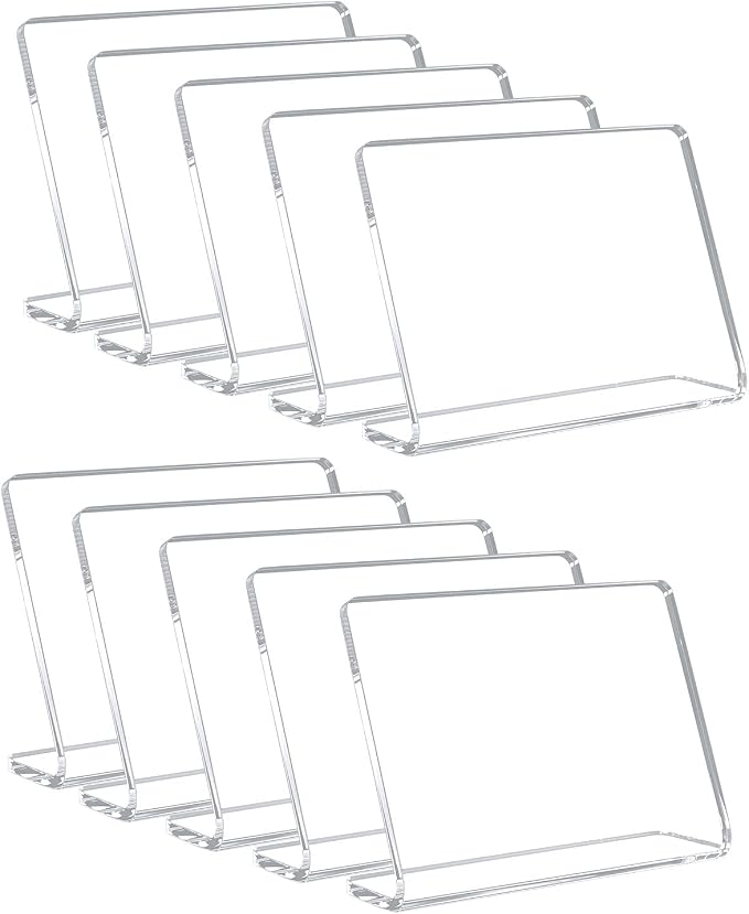 10 Pack Acrylic Mini Chalkboard Signs by AITEE