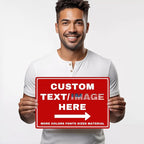 Custom Directional Arrow Sign Large, Glow in the Dark/Reflective Option - Image 2