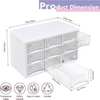 Desk Storage Organizer with 9 Drawers, FODIENS Stackable Desktop Craft Drawer - Image 3