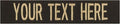 Custom Uniform Name Tapes Solid Colors. Dark Brown Fabric, 3.5 Inch Hook by NORTHERNSAFARI