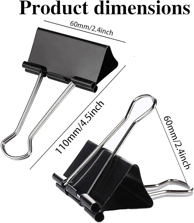 Extra Large Binder Clips 2.4 Inch, Large Binder Clips Big Paper Clips Clamps - Image 4