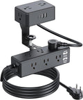 Desk Clamp Power Strip 13 Outlet 2USB-C Ports, 2 USB-A Ports, Desktop Edge by WelcomeBQO