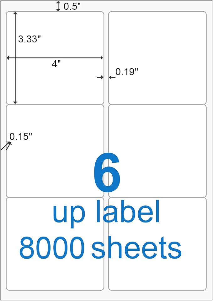 BESTEASY Sticker Labels Compatible Laser/Ink Jet Shipping Labels by BESTEASYLABELPRINTER