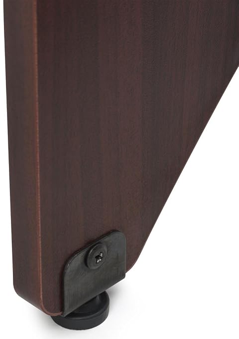 Displays2go Study Cubicle, Keyboard Tray, Steel Legs, Melamine Top – Mahogany - Image 6