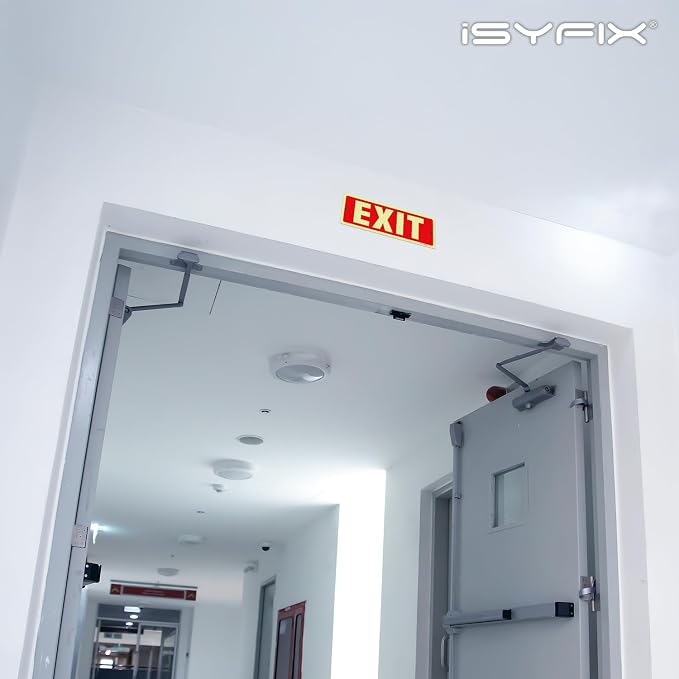 iSYFIX Exit Glow in the Dark Sign – 12 Pack 12x4 Inch – 40 mil Thick - Image 7