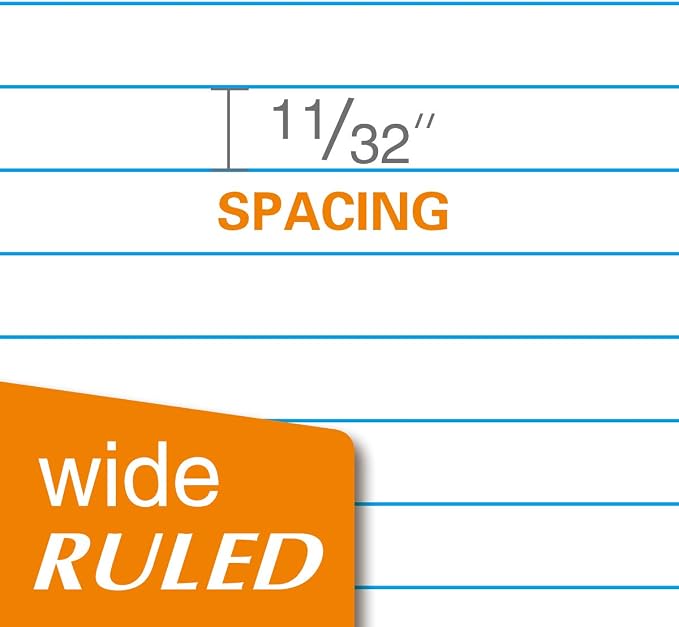 Kaisa loose Leaf Paper Filler Paper 150 Sheets 8"x10.5", Wide Ruled, 3-Hole - Image 6