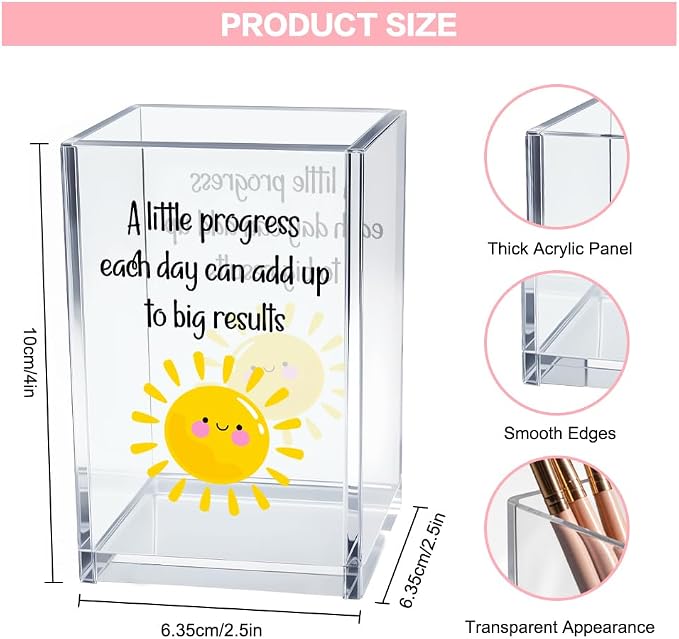 Vgrti A Little Progress Each Day Can Add Up To Big Results Acrylic Cosmetic - Image 2