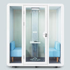 Mobile Office Pod Booth, Sound Pod, Large Space SoundProof Pod 2-4 People by GEARONIC
