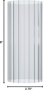 Sunwo Glass Shade Straight Cylinder Glass Lamp Shade Replacement - Image 7