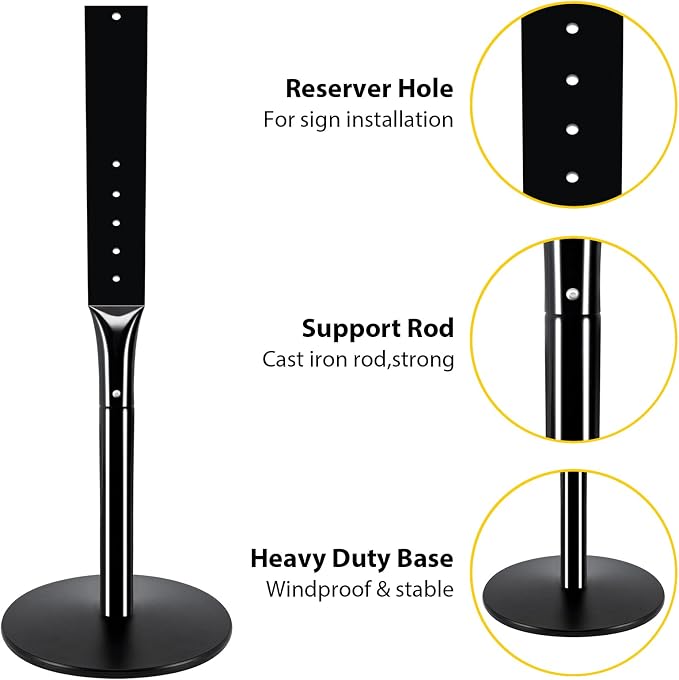 INNOVSIGN Heavy Duty Cast Iron Sign Post - Image 3