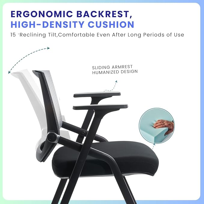 BLANEDUO, 10 Pack Foldable Office Chair - Image 3