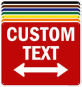 Custom Arrow, Custom Directional Sign, Two way Arrow, 24x30 Inches, 55 mil by MySignCenter