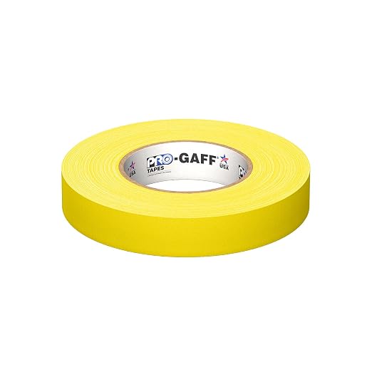1" Pro Gaff Gaffers Tape 55 yards length yellow matte. Premium Heavy-Duty - Image 3