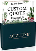 Personalized Gifts, Custom Quote Block Letter Board, Crystal-Clear Acrylic by MySignCenter