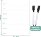2 Pieces Magnetic Weekly Dry Erase Boards Erasable Weekly Calendars Whiteboard - Image 2