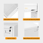 INTERGREAT 3 Drawer File Cabinet, Locking Tall File Cabinets - Image 5