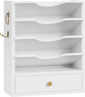 HOOBRO Wall File Organizer, Mail Organizer Wall Mounted, Wooden Literature by HOOBRO
