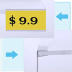 Qunclay 100 Pcs Shelf Label Holder Glass Wood 1.25 x 3 Inches Clear Plastic - Image 4