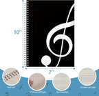 DOMMI Blank Sheet Music Composition Notebook 2 Packs, Manuscript Staff Paper - Image 2