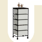 CASUNER Small Cabinet with Drawers Rolling 5 Drawer Mobile File Cabinet - Image 7