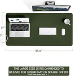 YSAGi Non-Slip Leather Desk Pad L Size, Waterproof Laptop Computer Desk - Image 2