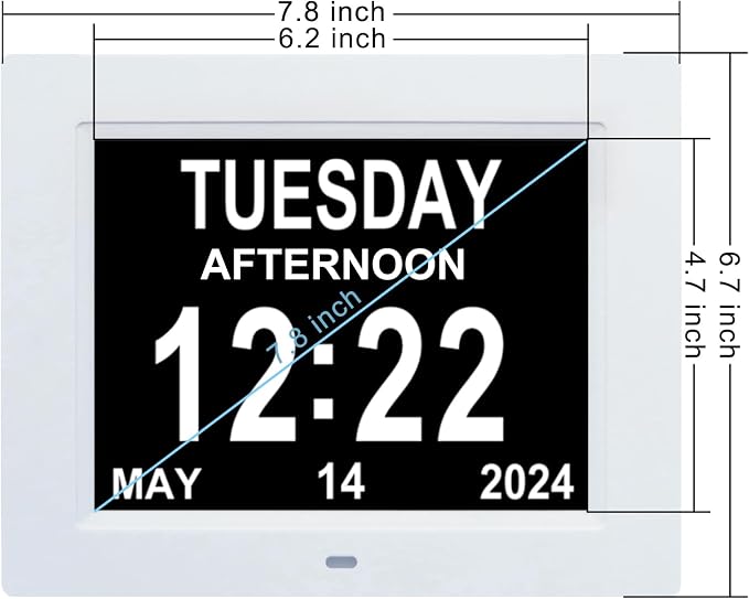 TMC 8 Inch Digital Dementia Clock - Image 8