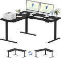 FLEXISPOT L Shaped Standing Desk, 63 x 55 Inch Electric Height Adjustable by FlexiSpot