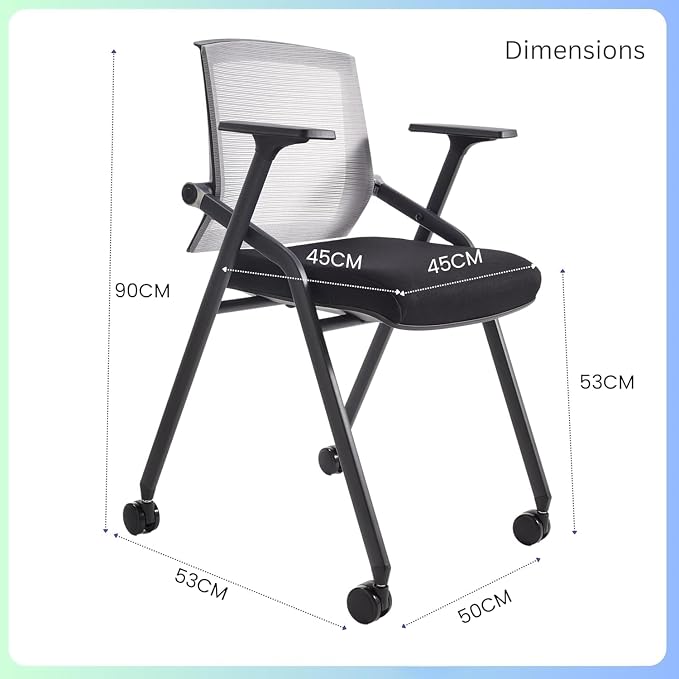 BLANEDUO, 2 Pack Stackable Conference Room Chairs - Image 2
