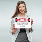 Custom OSHA Style Danger Sign 10" x 14" Plastic Sign, Customizable "Your Text - Image 2