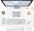 Bloss Leather Desk Pad and Keyboard Wrist Rest, Large Mouse Pad + Keyboard by Bloss