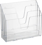 Acrimet Horizontal Triple File Folder Holder, Open Top Desktop Document Sorter by Organizingyourlife