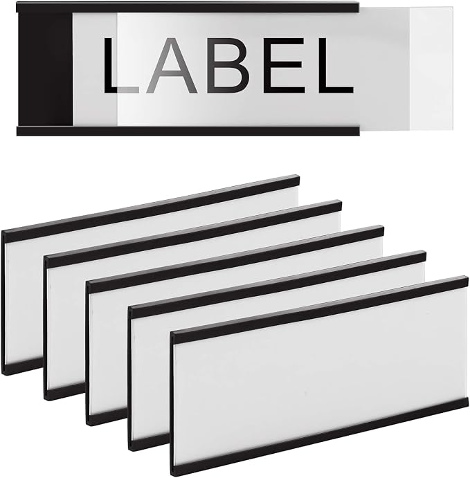 LLPT Magnetic Label Holder 2” x 1” 26 Packs C Channel 300g White Paper Cards - Image 4
