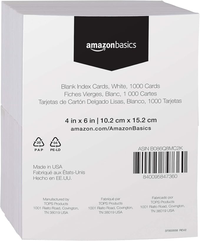 Amazon Basics Blank Index Cards - Image 2