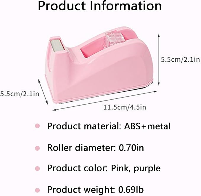 Basics Desktop Tape Dispenser, Office Desk Tape Dispenser, Heavy Duty Desk - Image 2