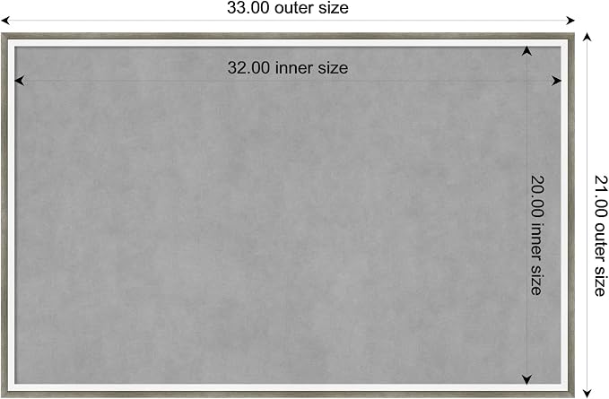 Amanti Art Silver Framed Magnetic Board 21x33 Large Vision Board - Image 4