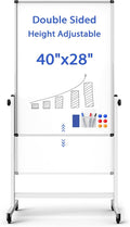 Rolling Whiteboard on Wheels, Double-Sided Magnetic Dry Erase Board by WOREEY