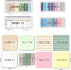 BAYTORY 1300 Sheets Pastel Transparent Sticky Notes, Self-Adhesive Translucent - Image 2