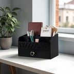 Desk Organizer with Drawer Mail Organizer Countertop Wood Desk Drawer Tabletop - Image 6