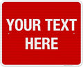 Personalized Custom Red Background Customize by SigoSigns