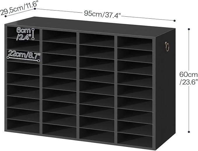 HOOBRO Wooden Literature Organizer, 36-Slot Mail Sorters, Removable Classroom - Image 2