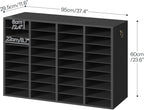 HOOBRO Wooden Literature Organizer, 36-Slot Mail Sorters, Removable Classroom - Image 2