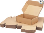 PHAREGE 10x7x3 inch Shipping Boxes Bulk 25 Pack Brown, Tab Lock Tuck Top Mailer by PHAREGE