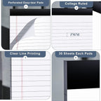 Nichela Legal Pads 4x6 with 18-Line College Ruled Small Legal Pads 6 Packs of - Image 3