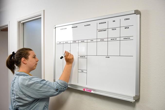 OP-Room Dry-Erase Hospital Whiteboard 36" x 24" - Image 3