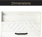 BLU MONACO | White Wooden Mail Organizer - Image 6