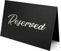 10 Pack Black Reserved Table Signs by Iricus