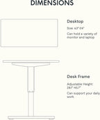 FLEXISPOT EN1 One-Piece Solid Wooden Standing Desk 63 x 24 Inches Height - Image 7