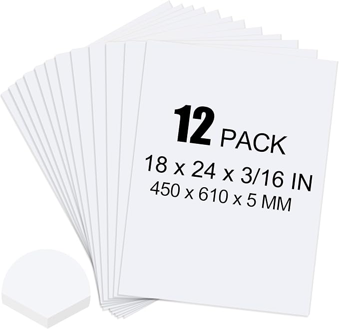 ToLanbbt 12 Pack White Foam Board, Displaying by ToLanbbt
